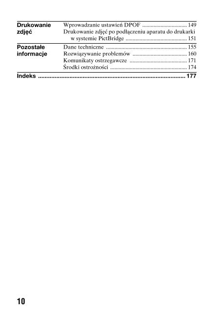 Sony DSLR-A330L - DSLR-A330L Consignes d&rsquo;utilisation Polonais