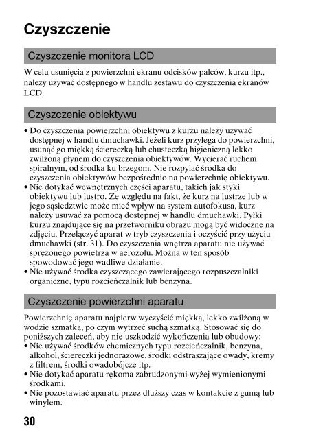 Sony DSLR-A330L - DSLR-A330L Consignes d&rsquo;utilisation Polonais