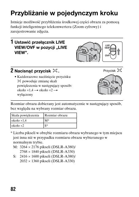 Sony DSLR-A330L - DSLR-A330L Consignes d&rsquo;utilisation Polonais