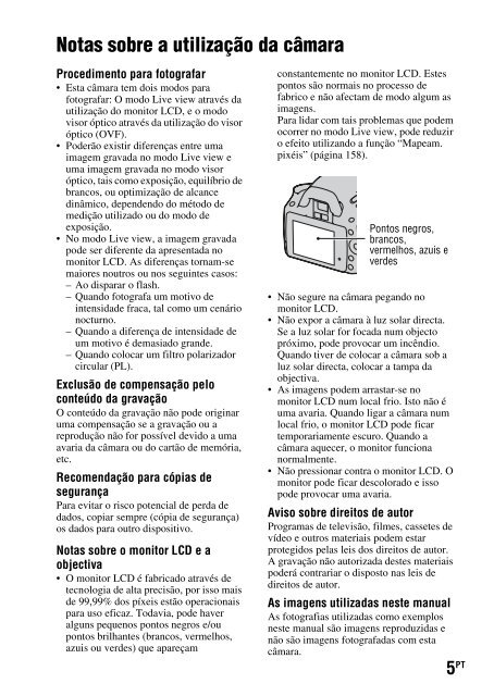 Sony DSLR-A330L - DSLR-A330L Consignes d&rsquo;utilisation Portugais