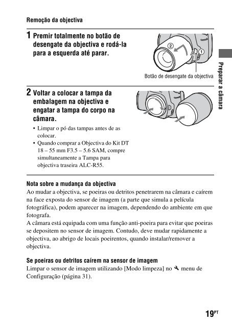 Sony DSLR-A330L - DSLR-A330L Consignes d&rsquo;utilisation Portugais