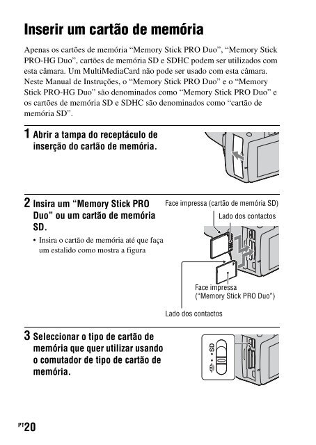 Sony DSLR-A330L - DSLR-A330L Consignes d&rsquo;utilisation Portugais