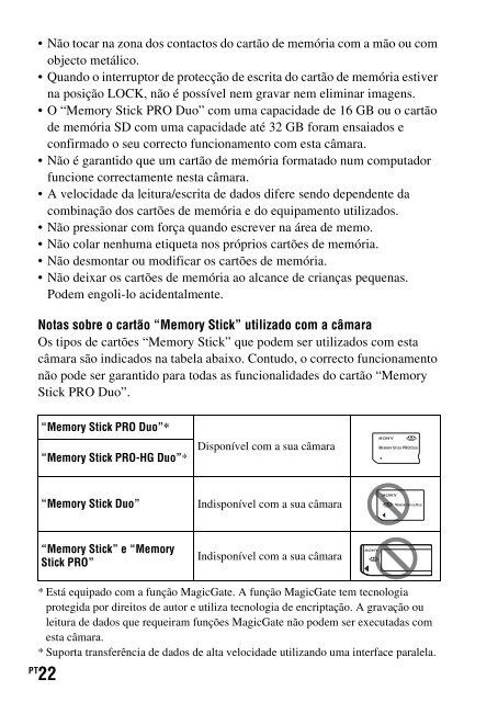 Sony DSLR-A330L - DSLR-A330L Consignes d&rsquo;utilisation Portugais