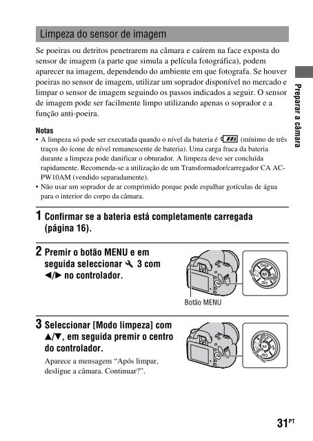 Sony DSLR-A330L - DSLR-A330L Consignes d&rsquo;utilisation Portugais