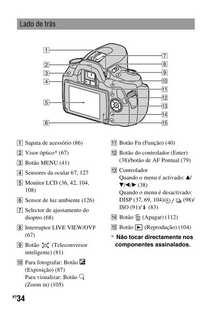 Sony DSLR-A330L - DSLR-A330L Consignes d&rsquo;utilisation Portugais