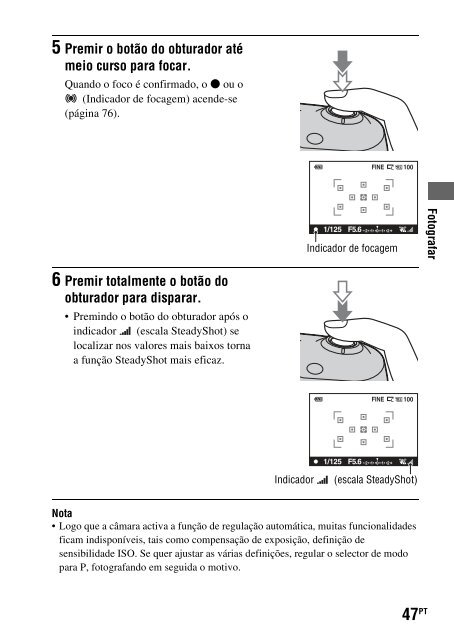 Sony DSLR-A330L - DSLR-A330L Consignes d&rsquo;utilisation Portugais