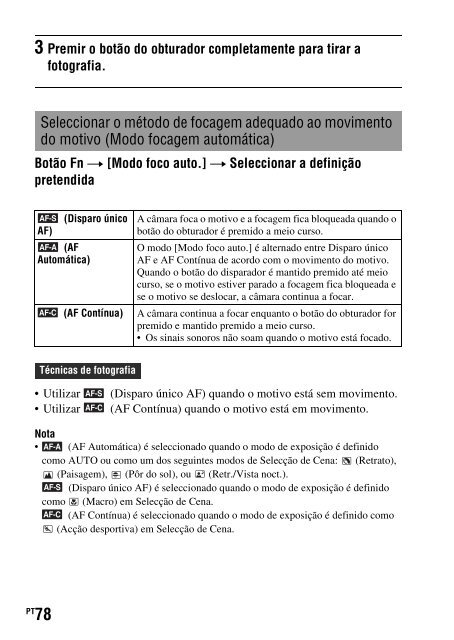 Sony DSLR-A330L - DSLR-A330L Consignes d&rsquo;utilisation Portugais