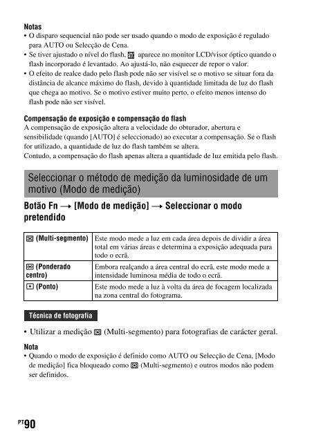 Sony DSLR-A330L - DSLR-A330L Consignes d&rsquo;utilisation Portugais