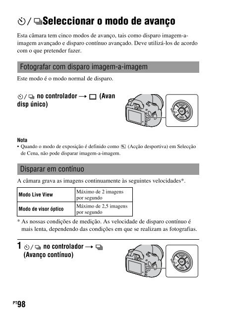 Sony DSLR-A330L - DSLR-A330L Consignes d&rsquo;utilisation Portugais