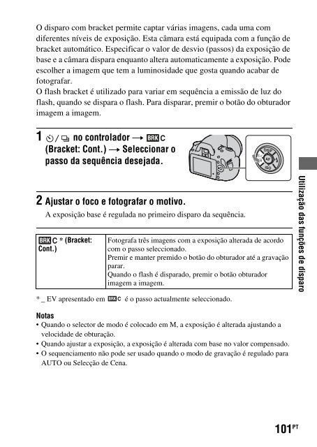 Sony DSLR-A330L - DSLR-A330L Consignes d&rsquo;utilisation Portugais