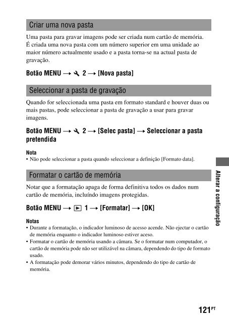 Sony DSLR-A330L - DSLR-A330L Consignes d&rsquo;utilisation Portugais