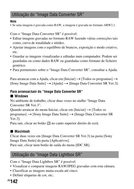 Sony DSLR-A330L - DSLR-A330L Consignes d&rsquo;utilisation Portugais