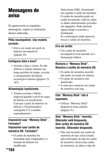 Sony DSLR-A330L - DSLR-A330L Consignes d&rsquo;utilisation Portugais