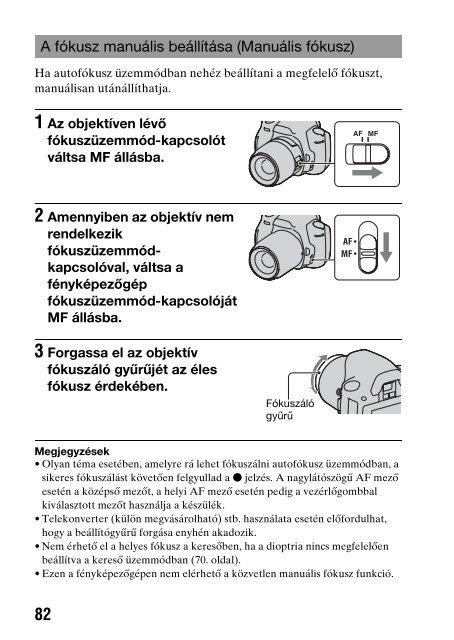 Sony DSLR-A330L - DSLR-A330L Consignes d&rsquo;utilisation Hongrois