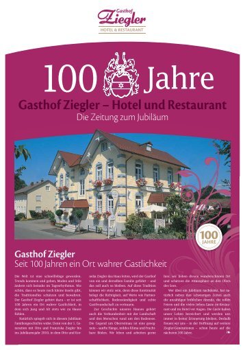 Gasthof Ziegler Jubiläum