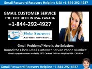 Recover a Forgotten Gmail Password +1-844-292-4927