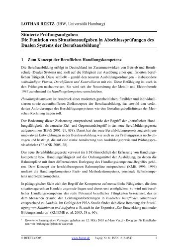 Kompetenz - bwp@ Berufs- und Wirtschaftspädagogik - online