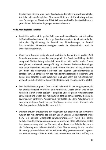 CDU Regierungsprogramm Bundestagswahl 2017