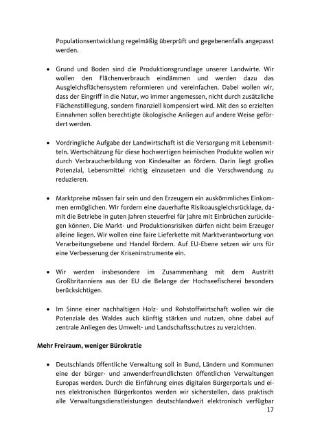 CDU Regierungsprogramm Bundestagswahl 2017