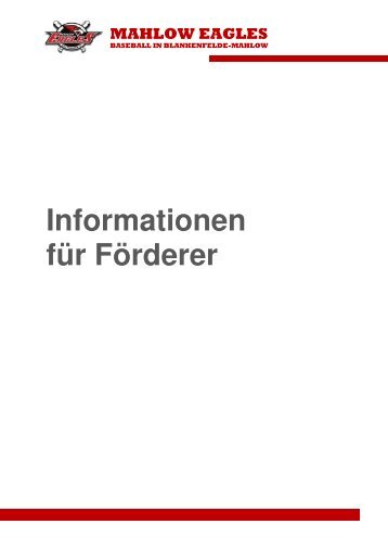 Informationen fuer Foerderer