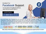 Facebook Technical Support Number +1-888-664-3555