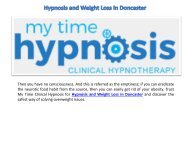 Hypnosis and Weight Loss in Doncaster