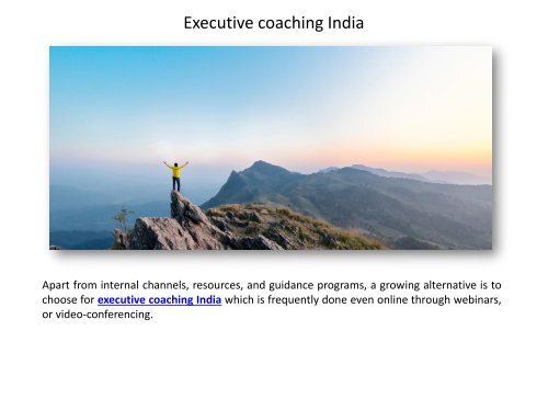 Executive coaching India