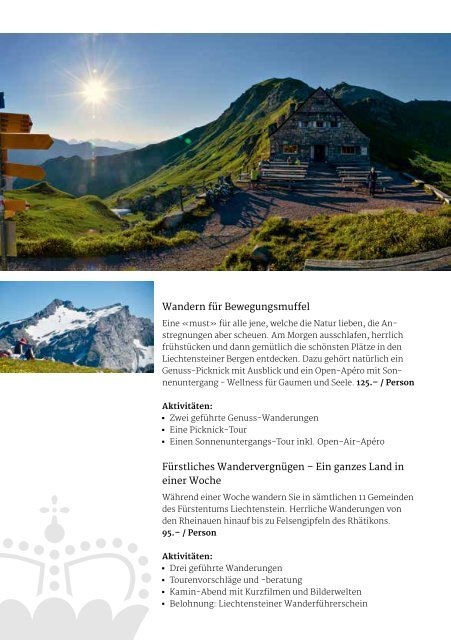 Sommerbroschüre Fürstentum Liechtenstein