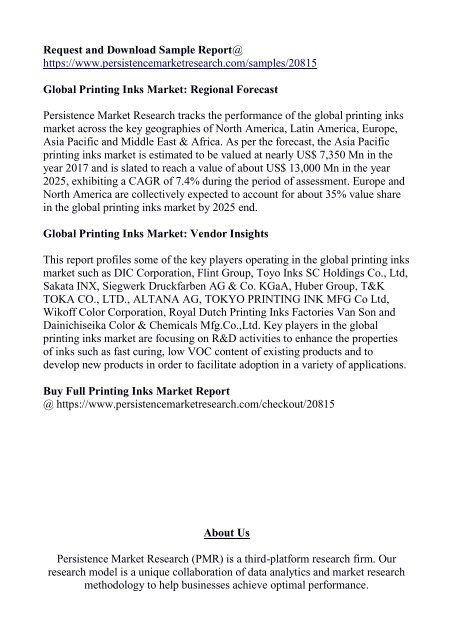 Printing Inks Market Projected to Reach US$ 27,500 Mn by 2025