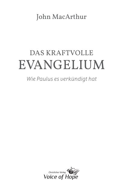 Das kraftvolle Evangelium – John MacArthur