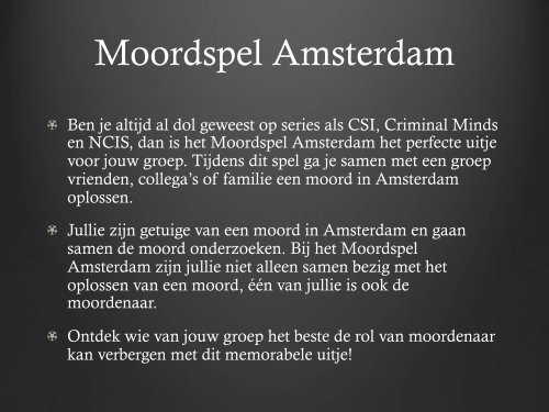 moordspel amsterdam