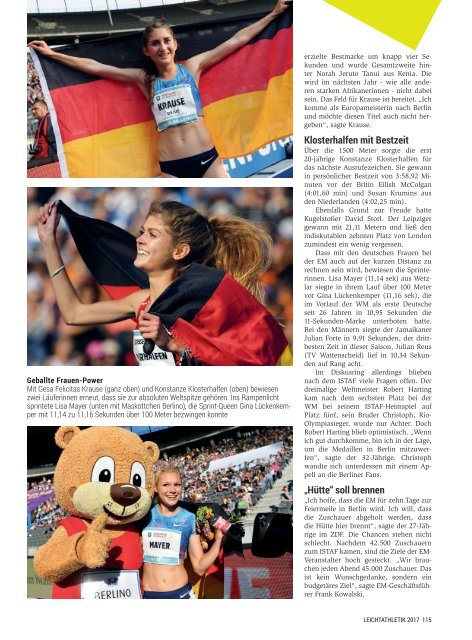 LEICHTATHLETIK: Das DLV-Jahrbuch 2017