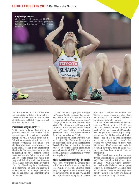 LEICHTATHLETIK: Das DLV-Jahrbuch 2017