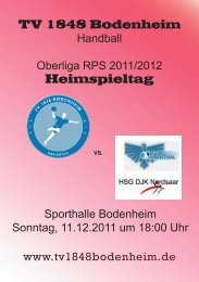 www.tv1848bodenheim.de Sporthalle Bodenheim Sonntag, 11.12 ...