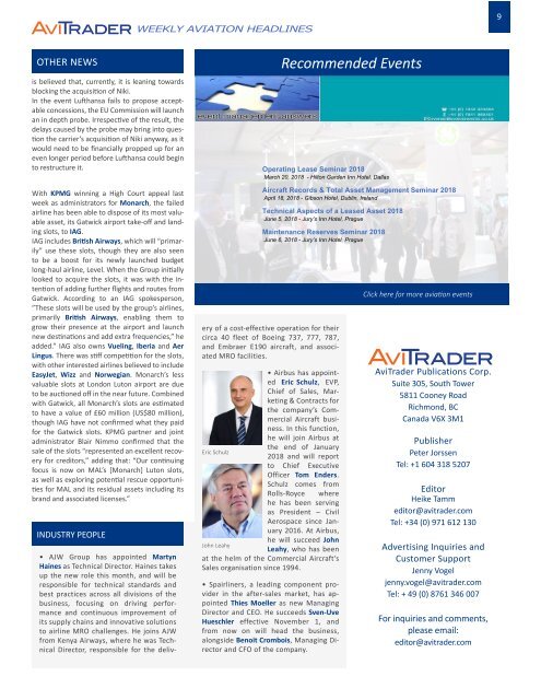 AviTrader Weekly News 2017-12-04