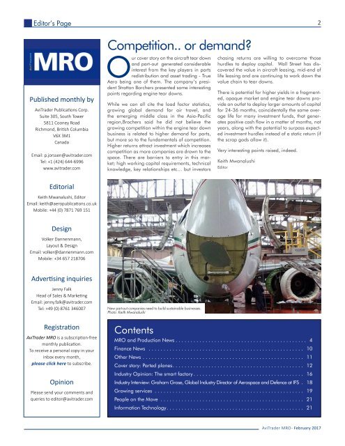 AviTrader MRO Magazine 2017-02