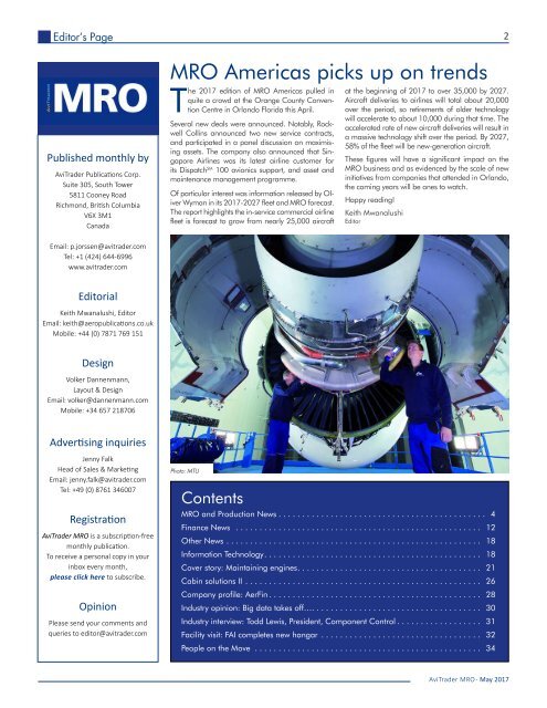 AviTrader MRO Magazine 2017-05