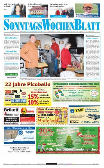 Ausgabe vom 25. 11. 2012 - beim SonntagsWochenBlatt