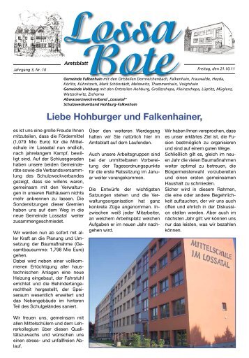 Liebe Hohburger und Falkenhainer,