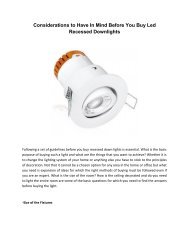 Considerations to Have In Mind Before You Buy Led Recessed Downlights