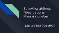 Sunwing airlines Reservations Phone number(1)