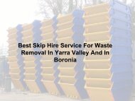 Best Skip Hire Service For Waste Removal In Yarra Valley And In Boronia