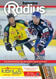 Eishockey Spielkalender 2016/17