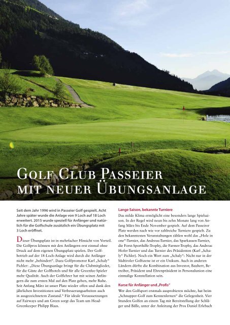 Golf in Südtirol  2017