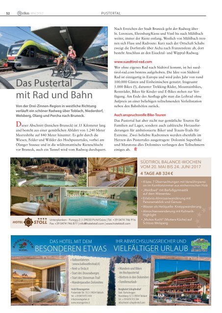 Südtirol Magazin Sommer 2017 - Die Welt