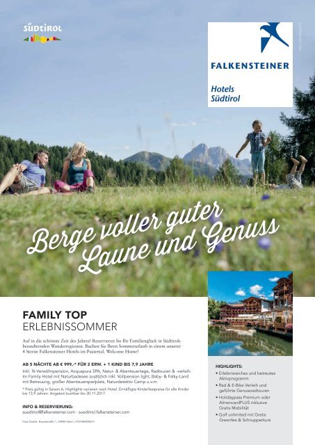 Südtirol Magazin Sommer 2017 - Die Welt