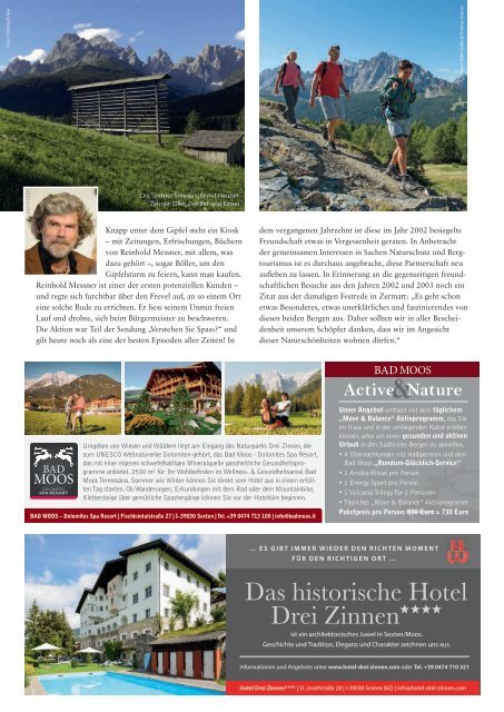  Südtirol Magazin Sommer 2017 - NZZ