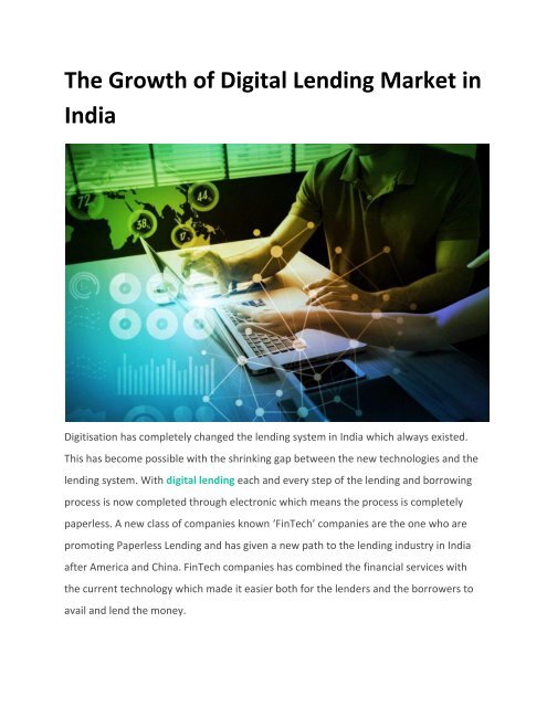 The Growth of Digital Lending Market in India