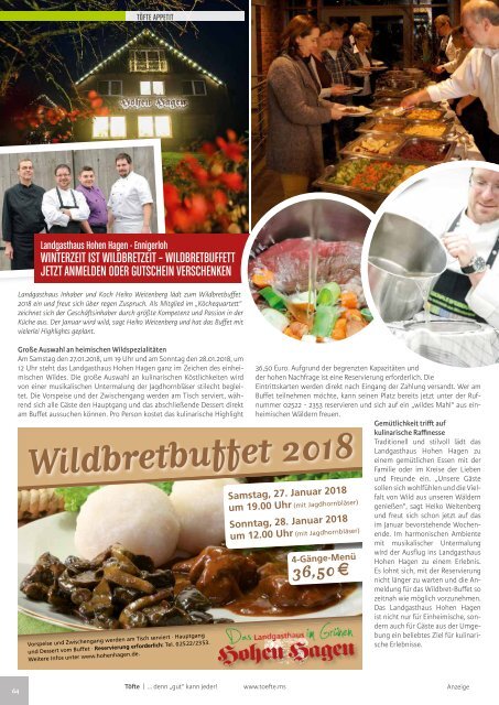 Töfte Regionsmagazin 12/2017 - Happy New Year!