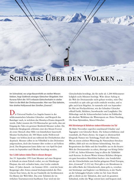 Südtirol Magazin Winter 2015/16 - Die Welt